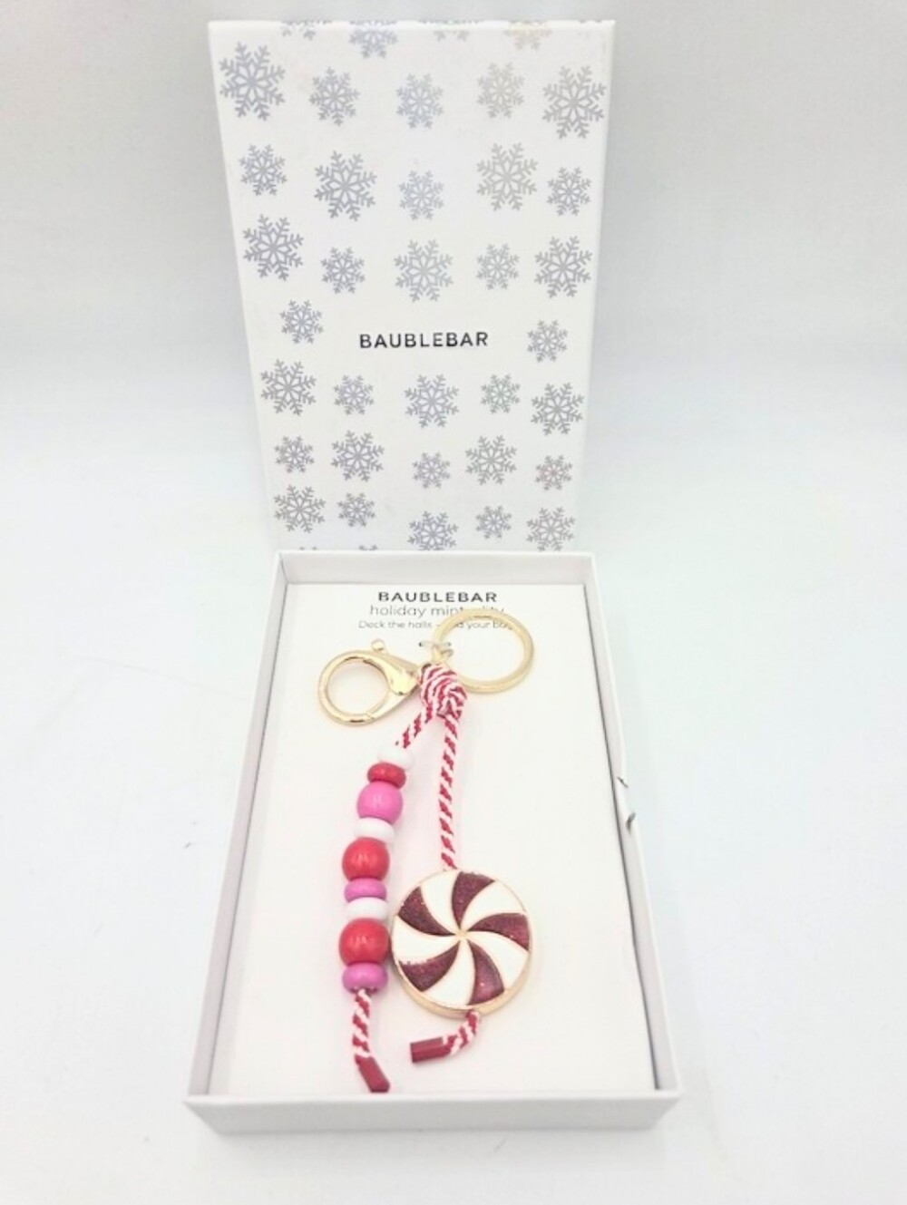 Baublebar Peppermint Bead Keychain Purse Charm